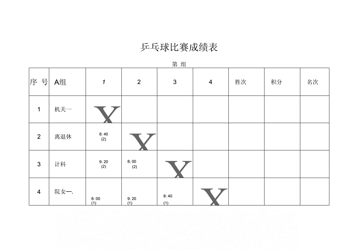 乒乓球比赛方案(举办乒乓球比赛方案)