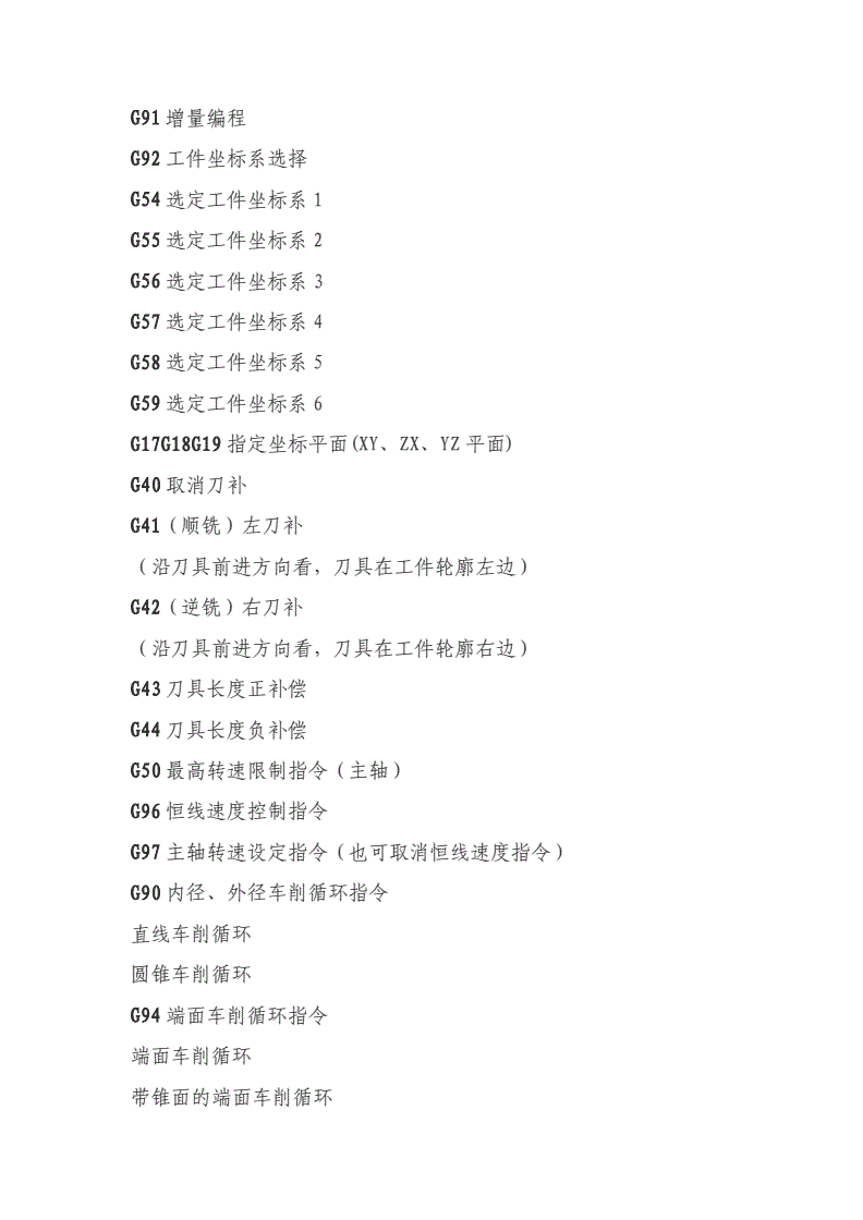 数控机床编程与操作代码(数控机床编程指令代码大全)