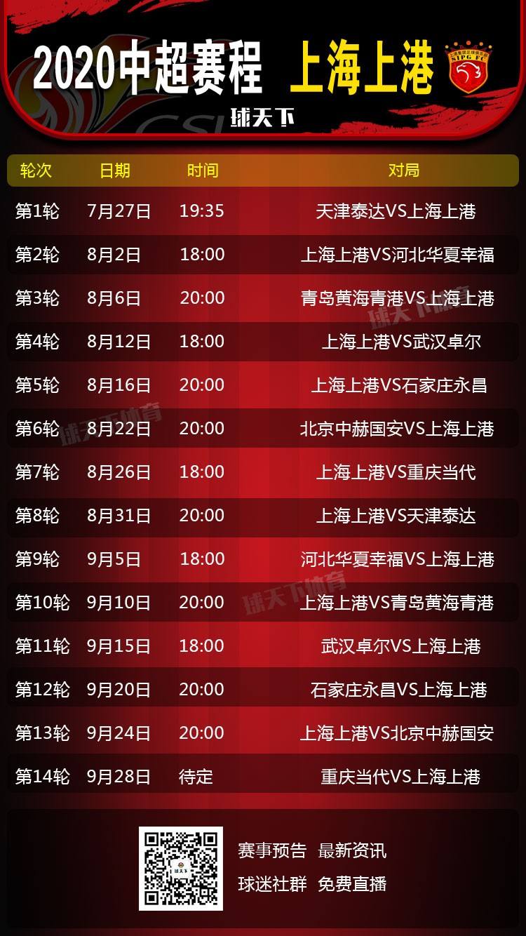 中超赛程2020赛程表第二阶段(中超赛程2020赛程表第二阶段直播)